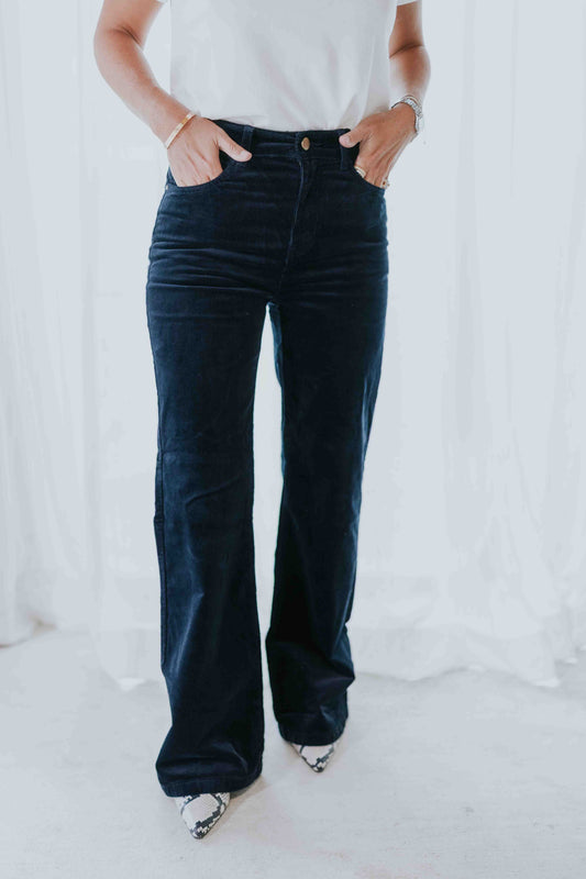 Le Jeans Georges - Le wide leg en velour