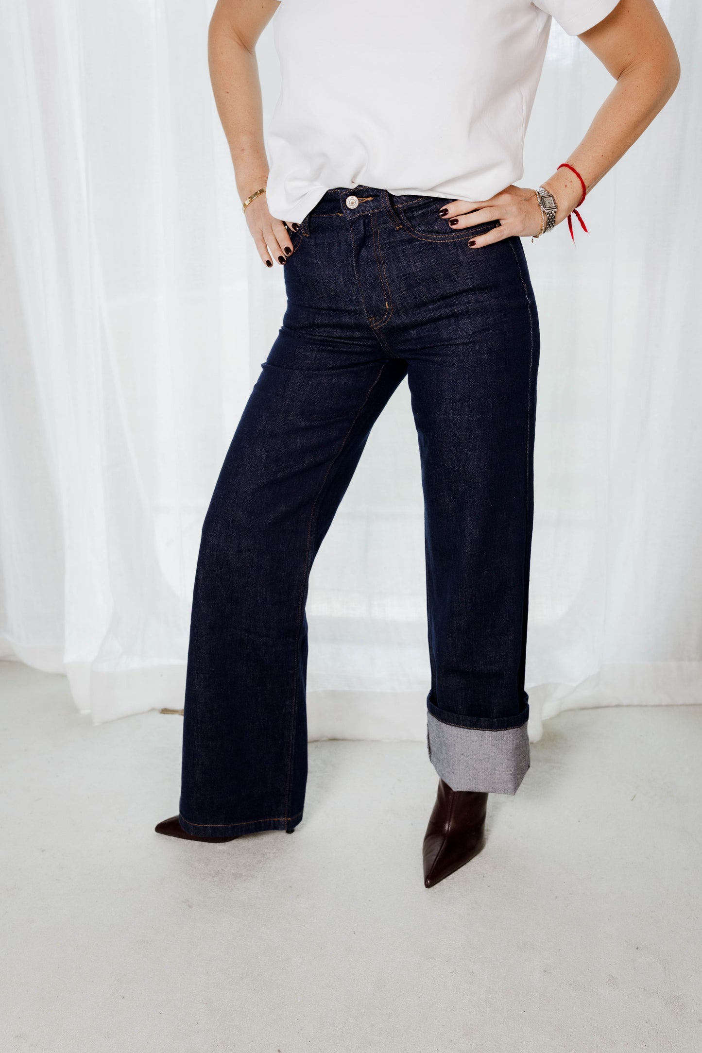 Le Jeans Rosa - Le wide leg brut