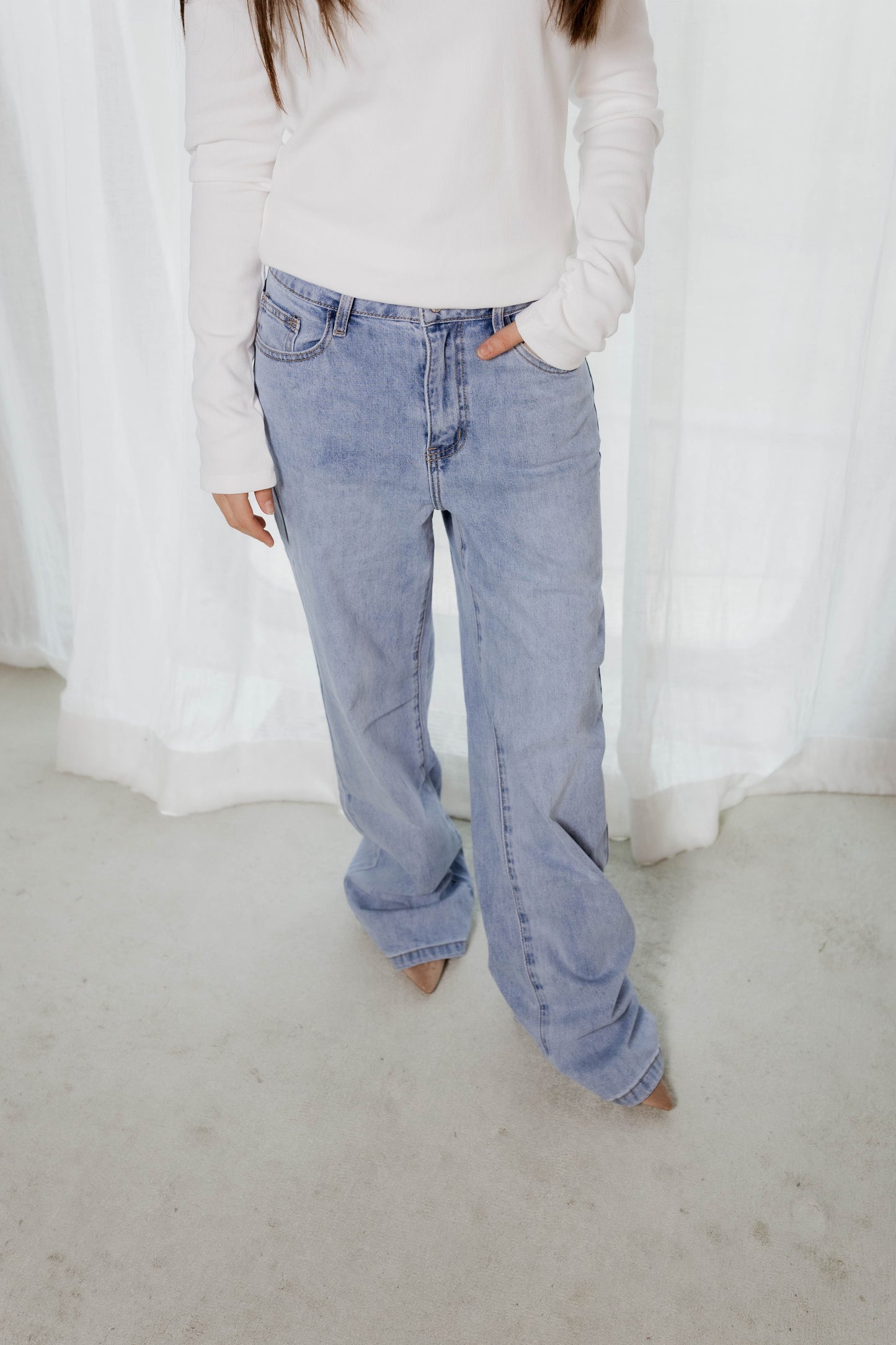 Le Jeans Rosa - Le wide leg brut