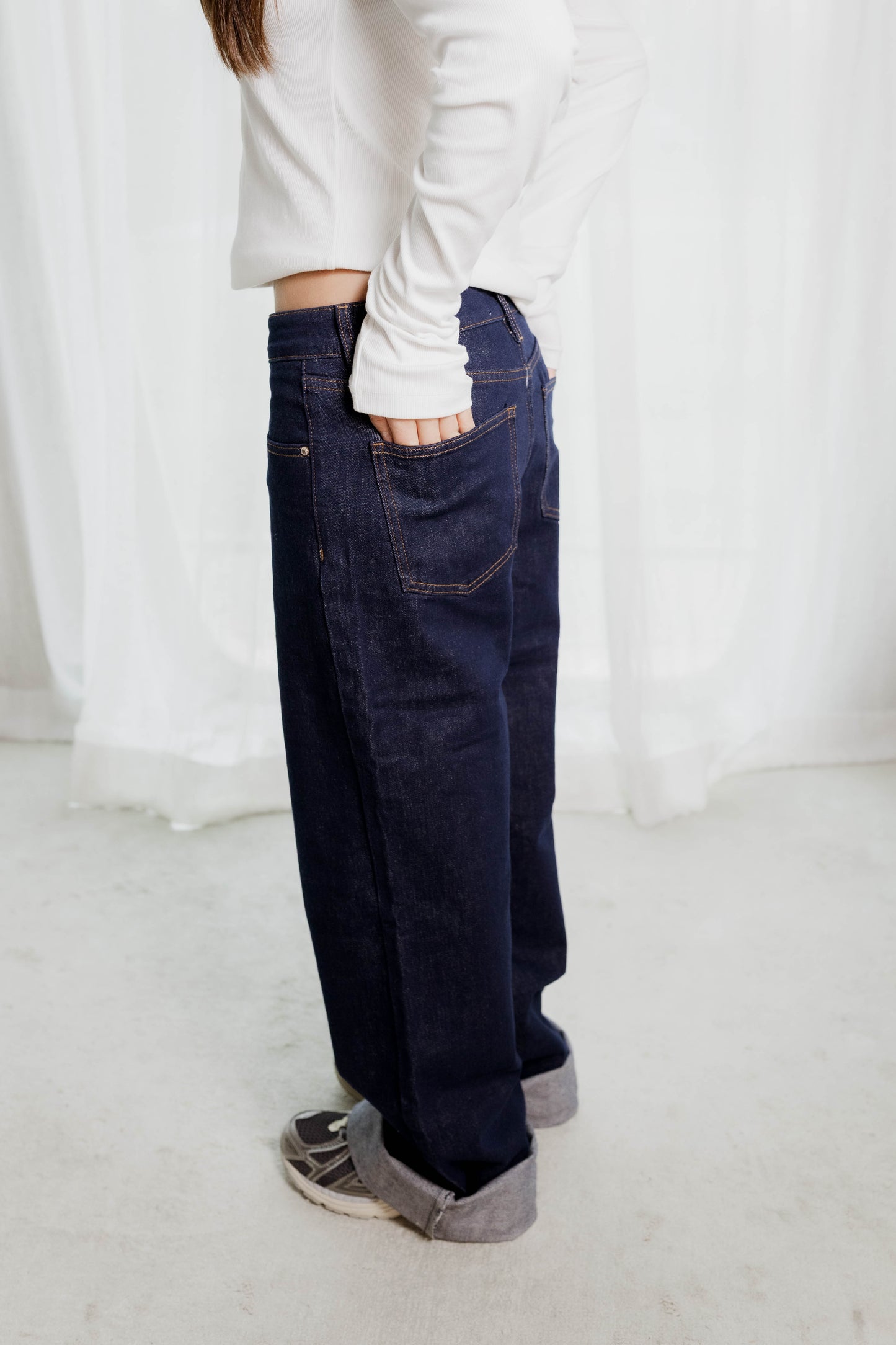 Le Jeans Rosa - Le wide leg brut