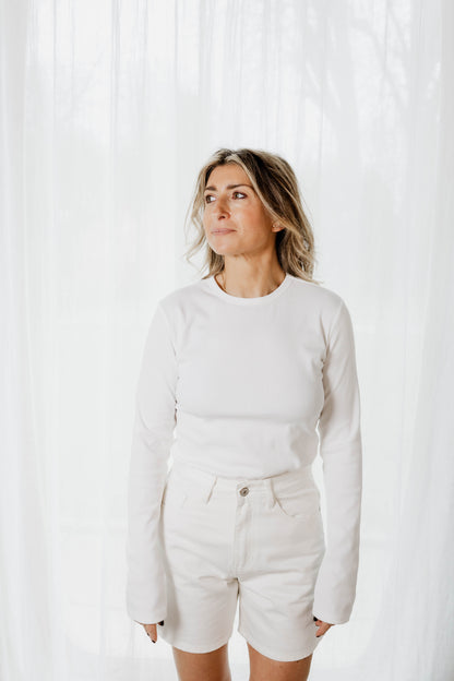 LE BASIC BLANC LONGUE MANCHE
