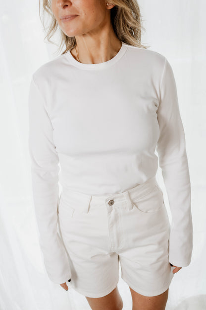 LE BASIC BLANC LONGUE MANCHE
