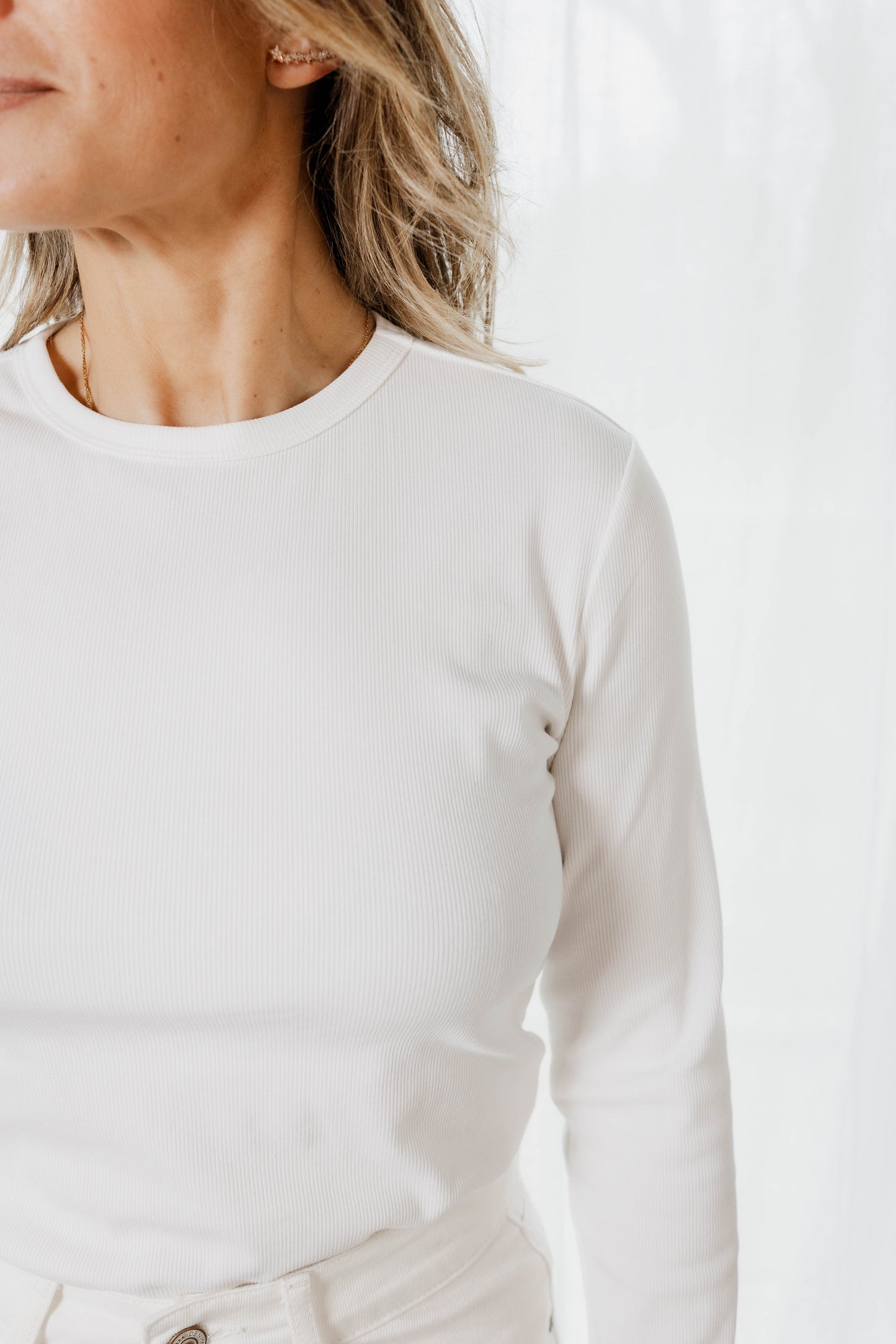 LE BASIC BLANC LONGUE MANCHE